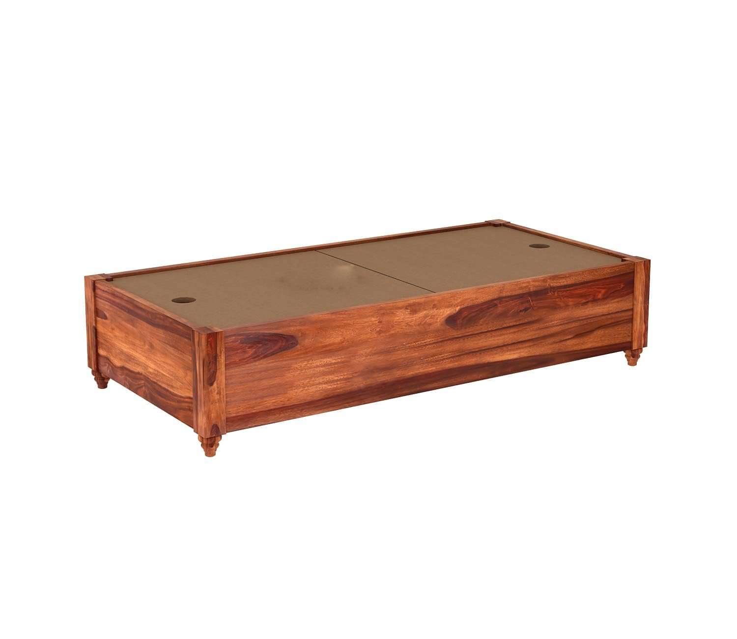 Ekdantix Furniture Wood Divana Cot for Home Hall || Diwan Cum Bed with Storage || 3 Seater Sofa Cum Couch || Divan Bed for Living Room || Without Pillow (Natural) — image 2