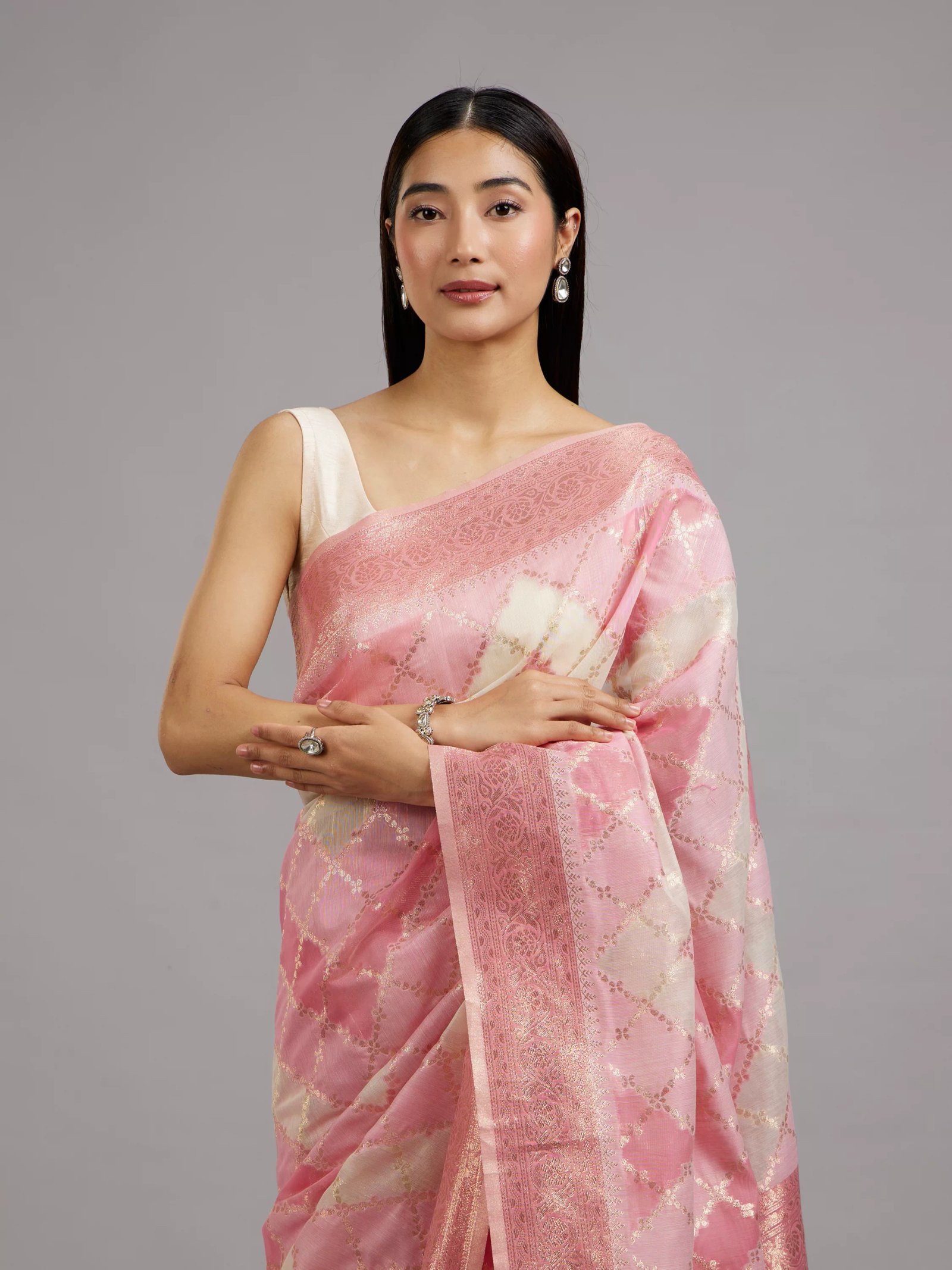 Vibrant Pink Elegance Saree — image 2