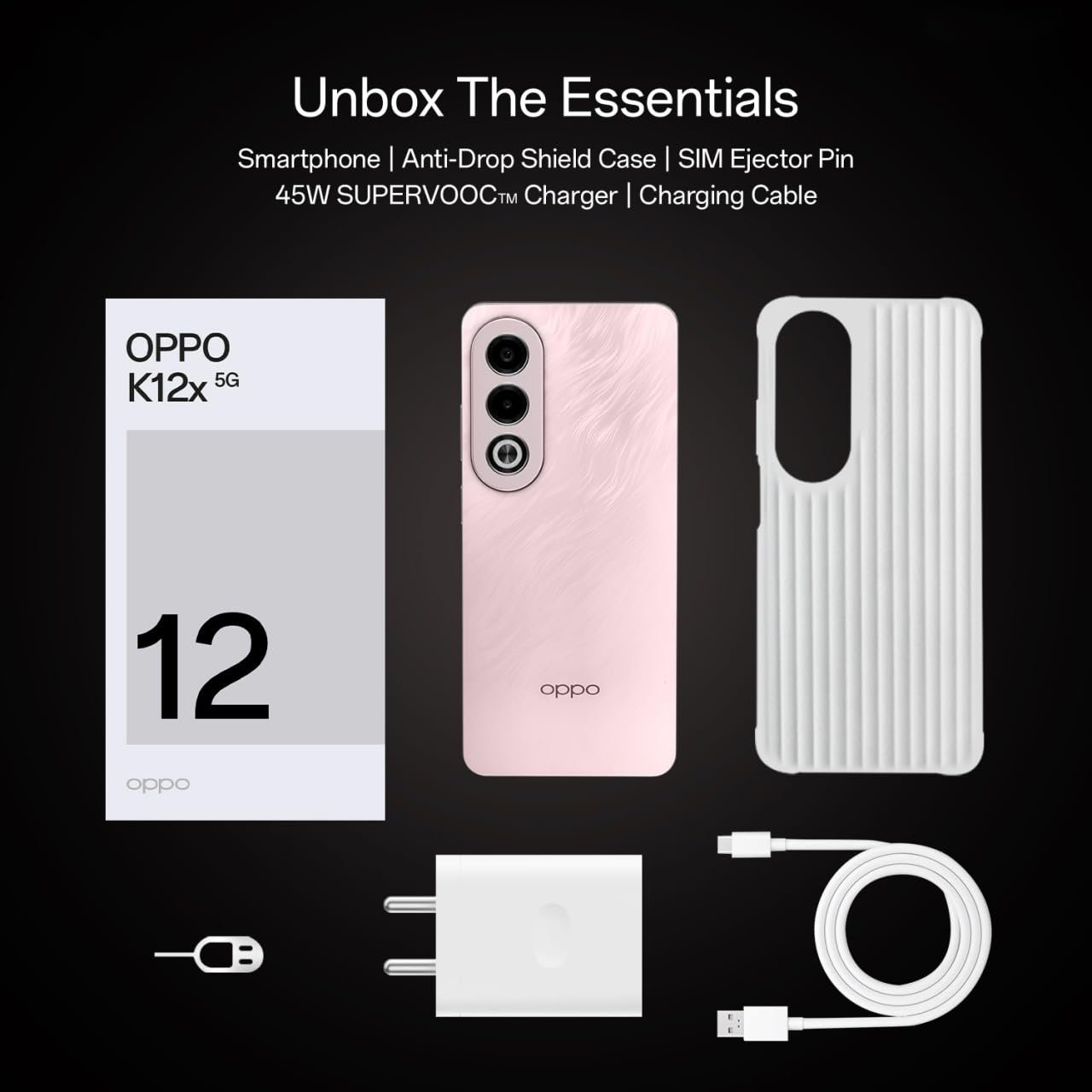 Oppo K12x 5G Smartphone (8GB RAM + 256GB Storage) | 16.94cm LCD Display, 5100mAh Battery | 45W SUPERVOOC Flash Charge | 360° Damage-Proof Armour Body | Charger in The Box (Feather Pink) — image 7