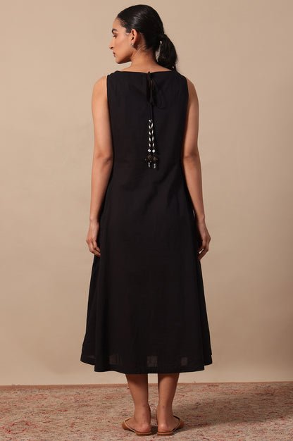 Solid Flared Pure Cotton Dress — image 2