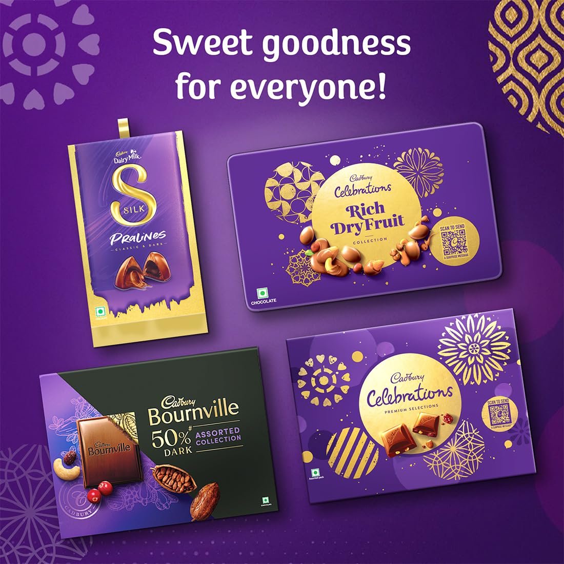 Big Pack - Cadbury Celebrations Premium Selections Chocolates Gift Pack 268 G & Happilo Natural Premium Californian Almonds, 200G, 468 Gram — image 6