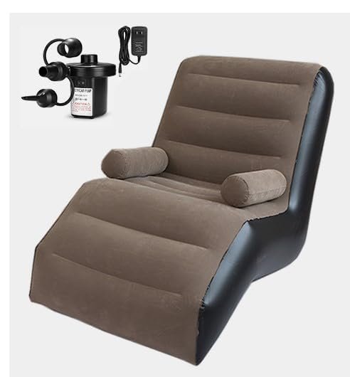Pearo Inflatable Air Sofa Chair - Portable Single Seater Recliner Sofa Bed Set with Pump, Comfortable Air Chair, Inflatable Lounge Chair for Home, Outdoors & Travel — image 4