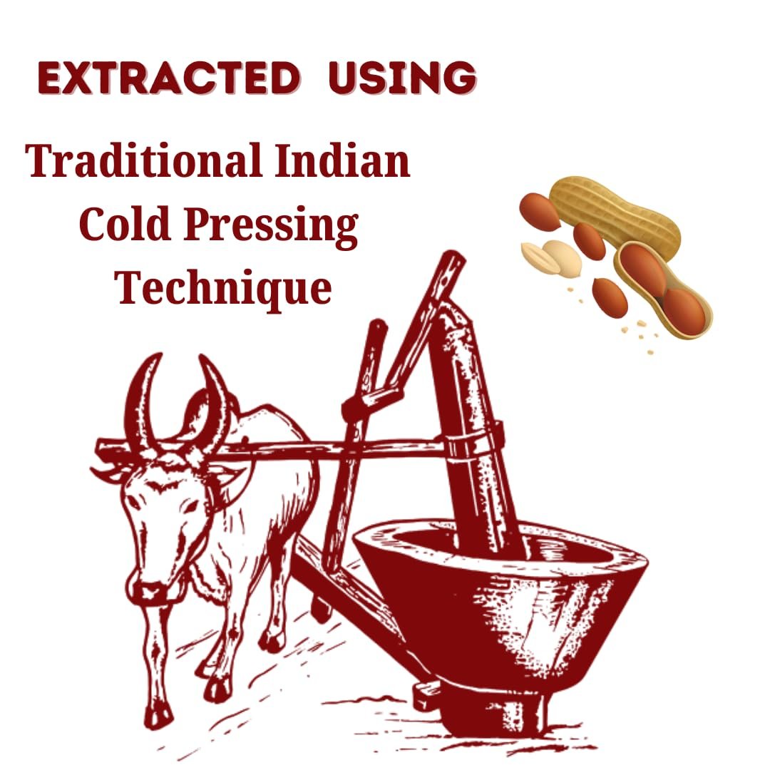 15 Kg | Tin Can | Maanu Cold Pressed Groundnut Peanuts Oil 15 Kg | Tin Can | Kolhu/Kacchi Ghani/Chekku/Ganuga | Peanut Oil | Natural | Chemical-Free | Cold Pressed Groundnut Oil for Cooking — image 2