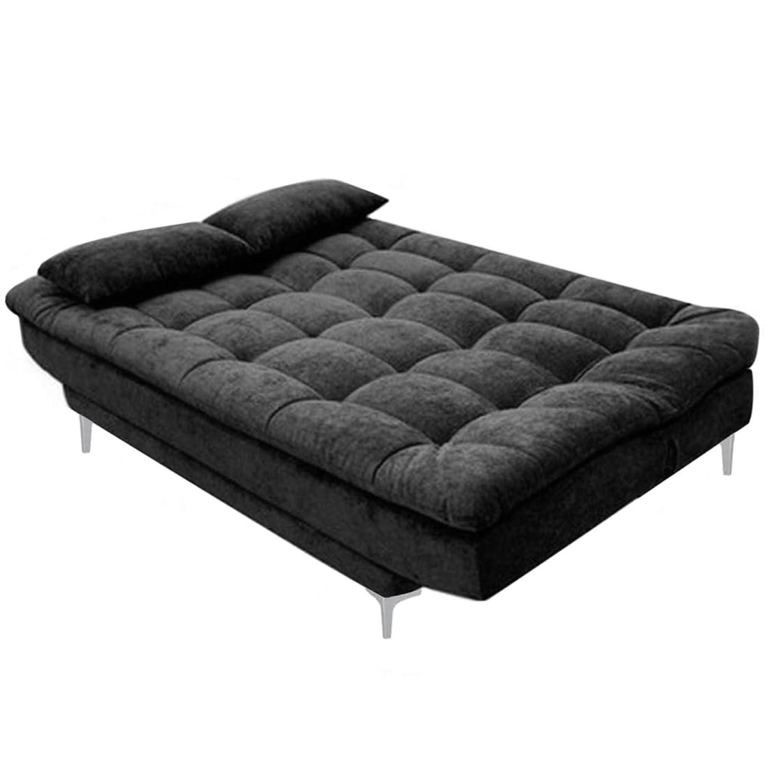 FURNY Supersoft 3 Seater Fabric Sofa Cum Bed Set (Dark Grey) — image 5