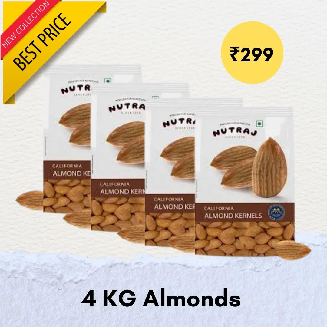 4Kg Nutraj Almonds : Combo of 4