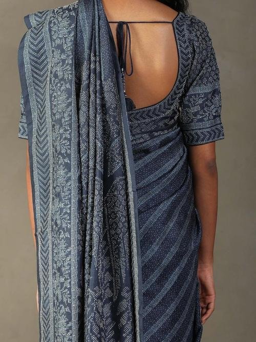 Blue Mirage Ayati Saree With Unstitched Blouse — image 5