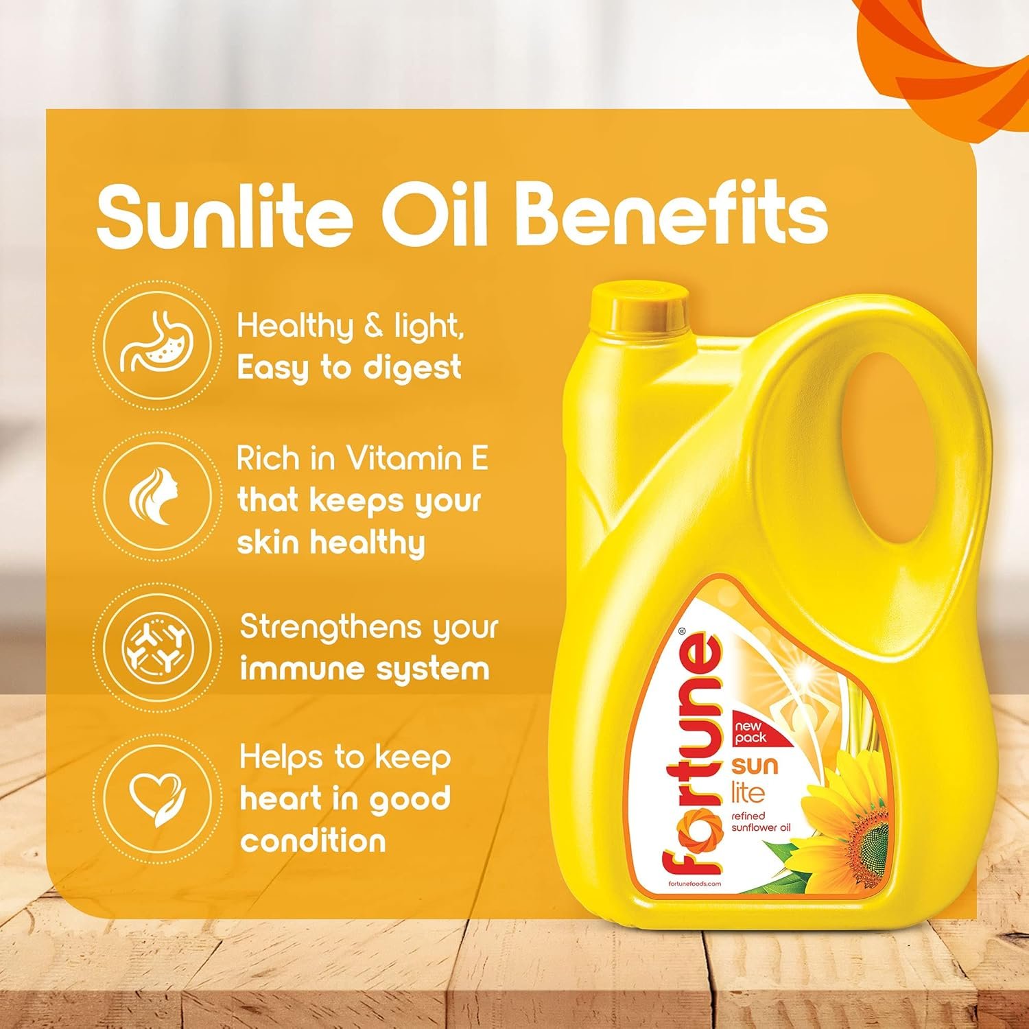 5 Kg - Fortune Sunlite Refined Sunflower Oil — image 7