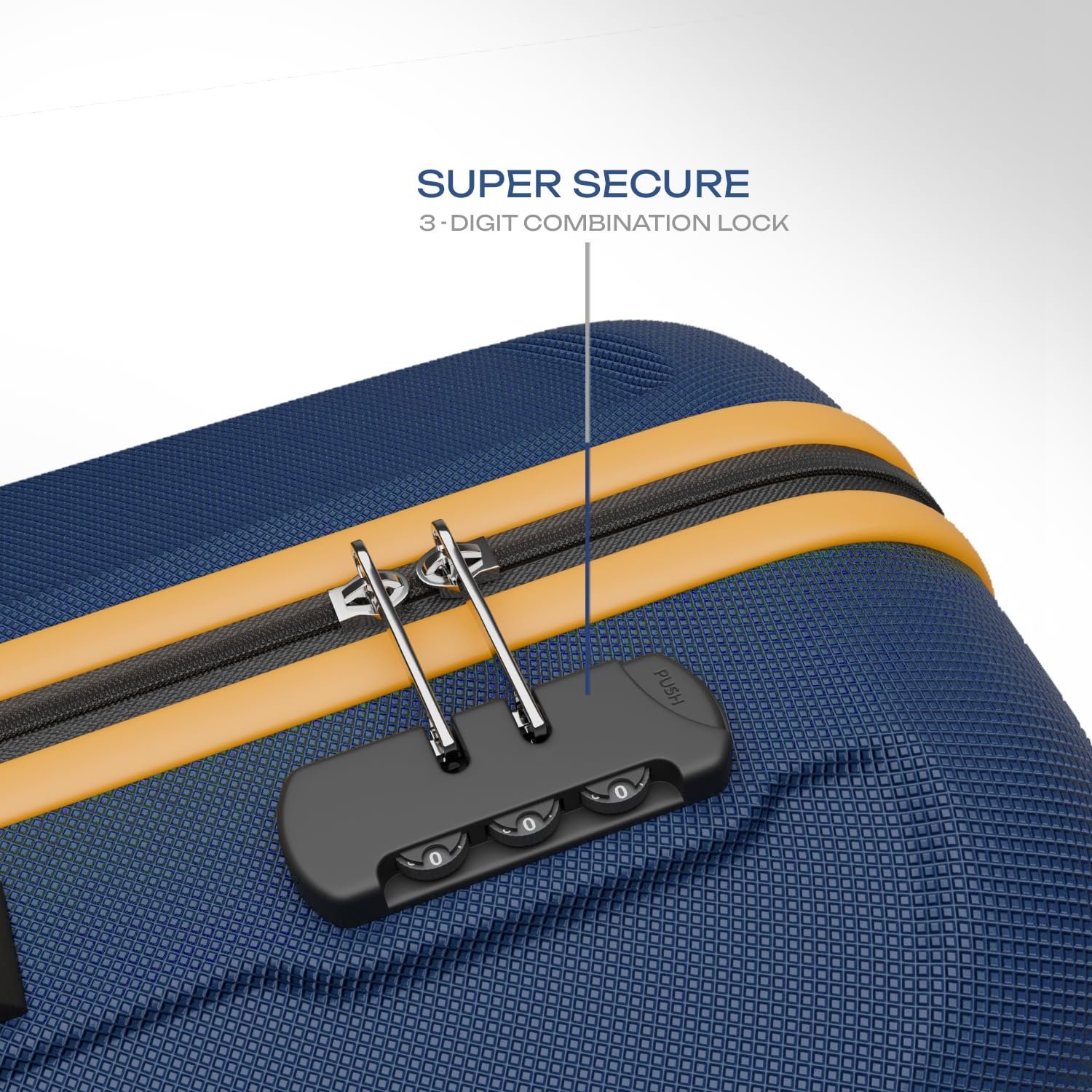 Safari Thorium Neo 8 Wheels 55,66 and 77 Cm Small,Medium and Large 4 Wheel Inline 3 Trolley Bags Polycarbonate 360 Degree Wheeling System Luggage,4 Wheel Inline Trolley Bags,Graphite Blue — image 5
