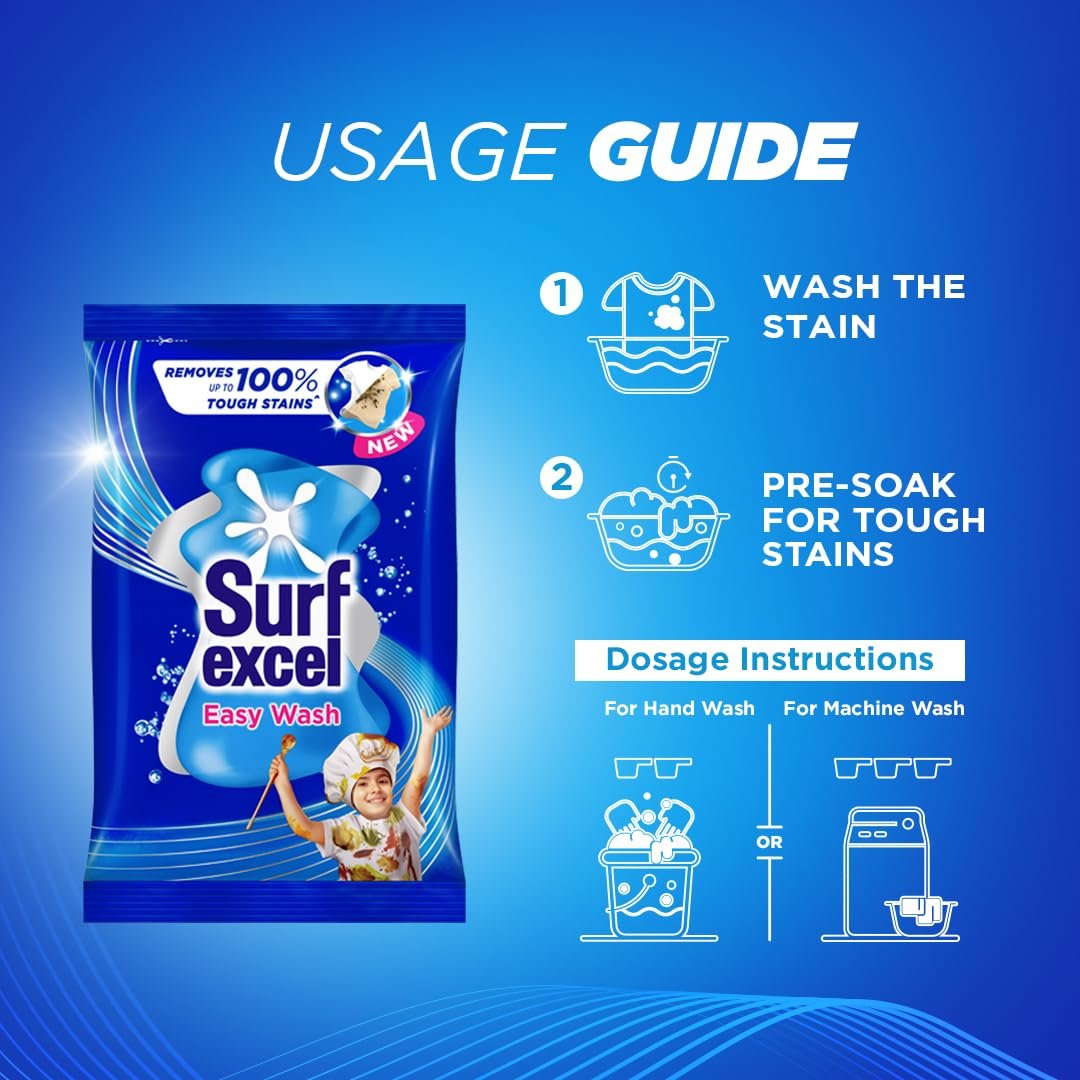 7 kg Surf Excel Easy Wash Detergent Powder | Superfine Washing Powder | Dissolves Easily & Removes Tough Stains | Suitable for all Washing Machines — image 2