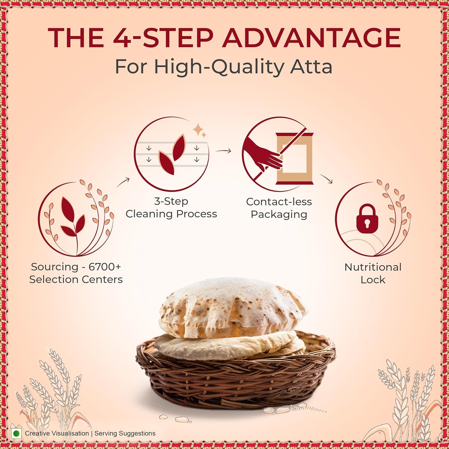 Aashirvaad Superior MP Atta, 10kg, Wheat Flour — image 7