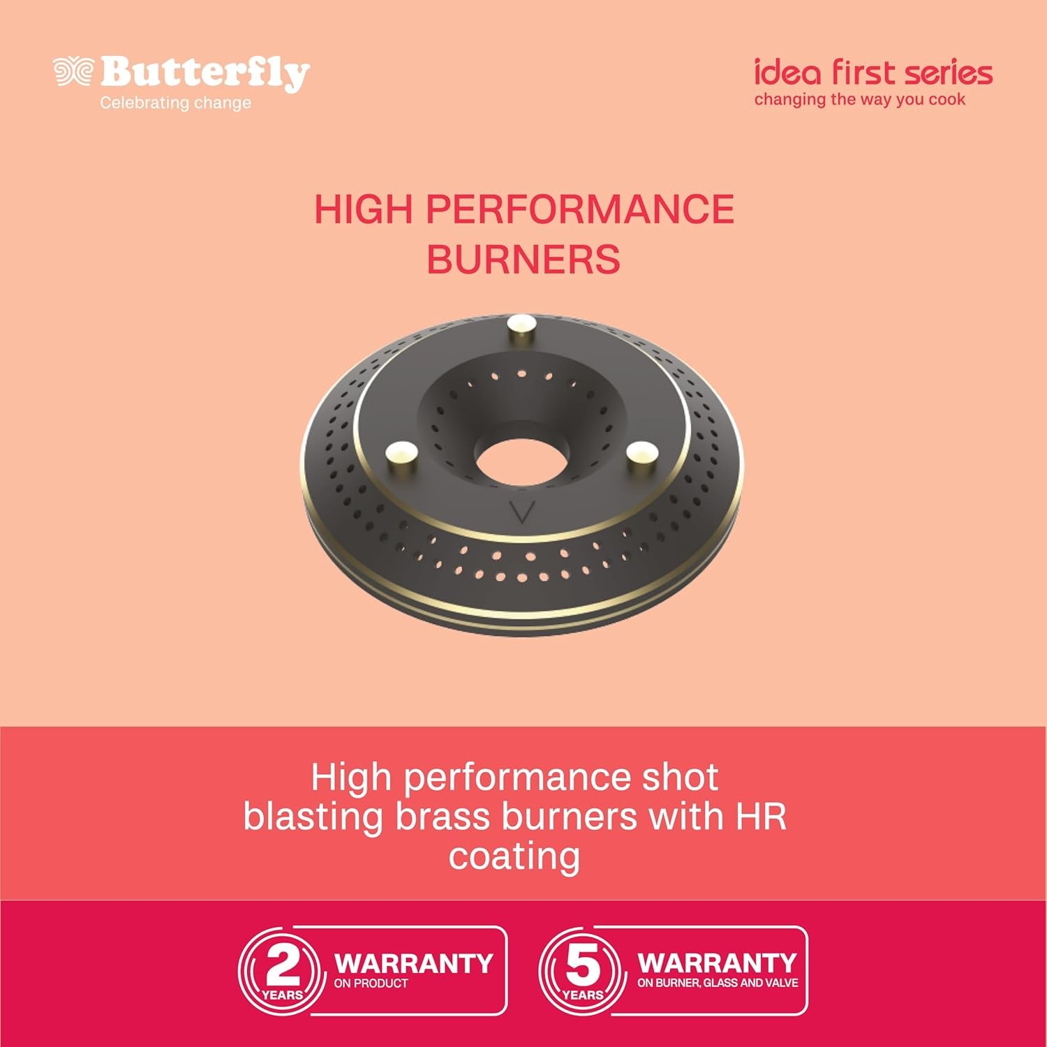 Butterfly Renz 3 Burner 3 Star Glass Top Gas Stove | Fan shield | Leak Proof European Valve | Rust Resistant Frame | Patented Lift Lock | 8mm Tempered Designer Glass | 2 Years Product Warranty — image 8