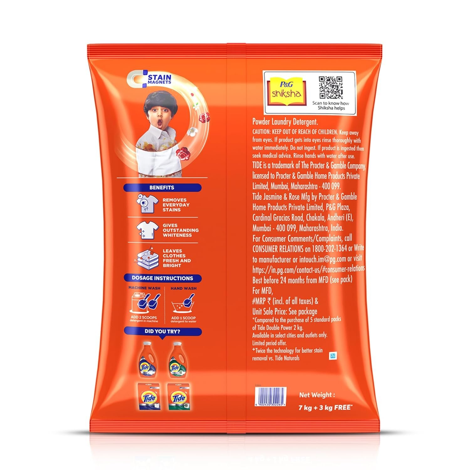 6kg+2kg Tide Plus Double Power Detergent Washing Powder Jasmine & Rose 7kg + 3kg FREE — image 4