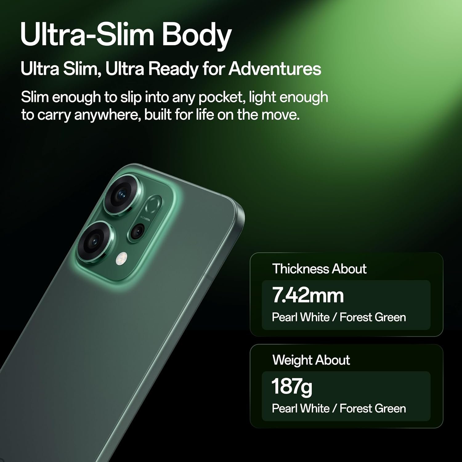 OPPO Reno14 5G (Mint Green, 8GB RAM, 256GB Storage) with No Cost EMI/Additional Exchange Offers — image 2