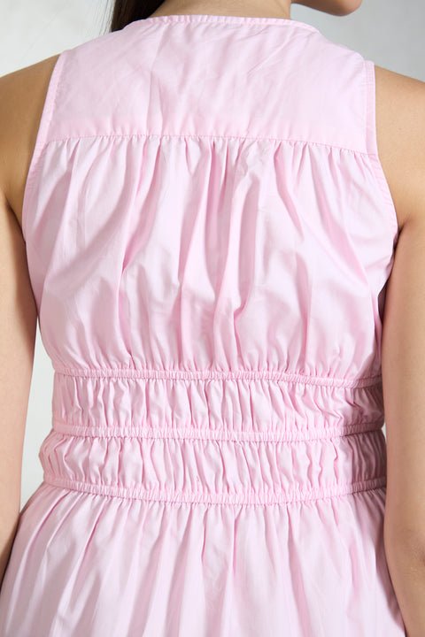 Evelina 100% Cotton Tiered Pink Dress — image 5