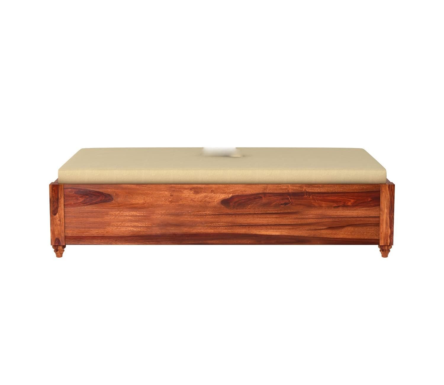 Ekdantix Furniture Wood Divana Cot for Home Hall || Diwan Cum Bed with Storage || 3 Seater Sofa Cum Couch || Divan Bed for Living Room || Without Pillow (Natural) — image 5