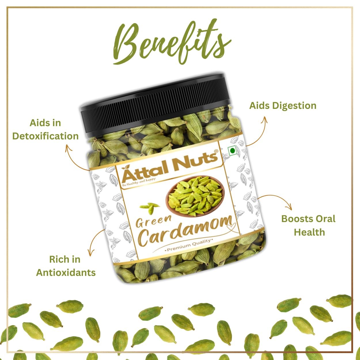 Cardamom Elaichi Whole Fresh & Aromatic Spice Perfect for Cooking, Tea & Sweets - 1 Kg — image 6