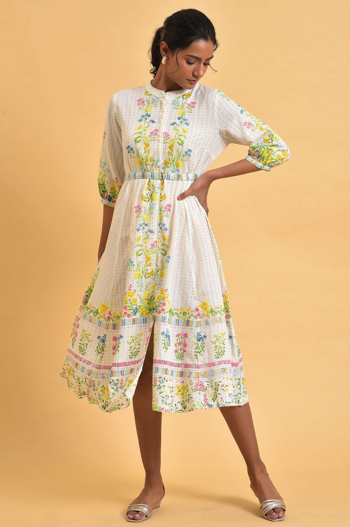 White Floral Summer Vacay Dress — image 7