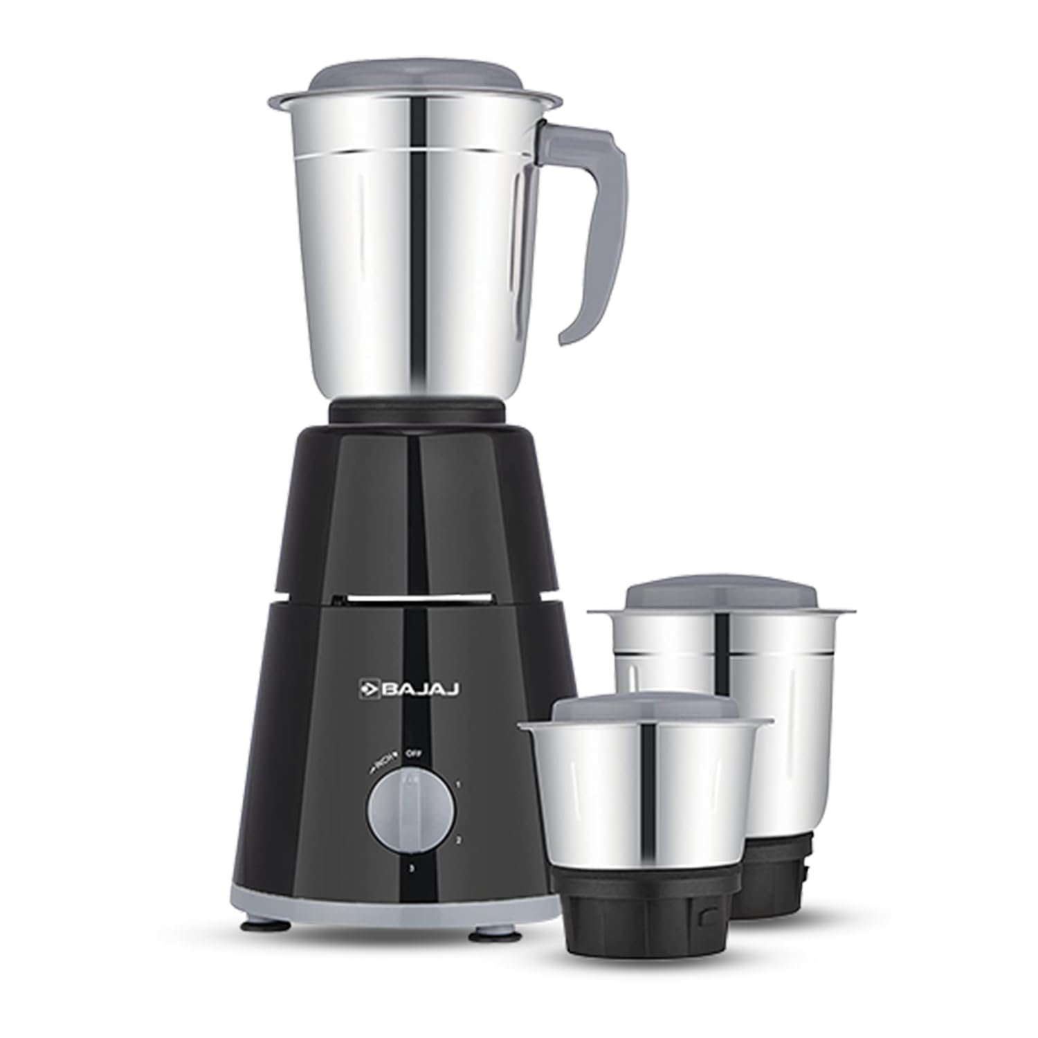 Bajaj GX-1 Mixer Grinder 500W|Superior Mixie For Kitchen|2-in-1 for Dry Grinding| Blade Function With Titan Motor|3 Stainless Steel Mixer Jars|1 Year...