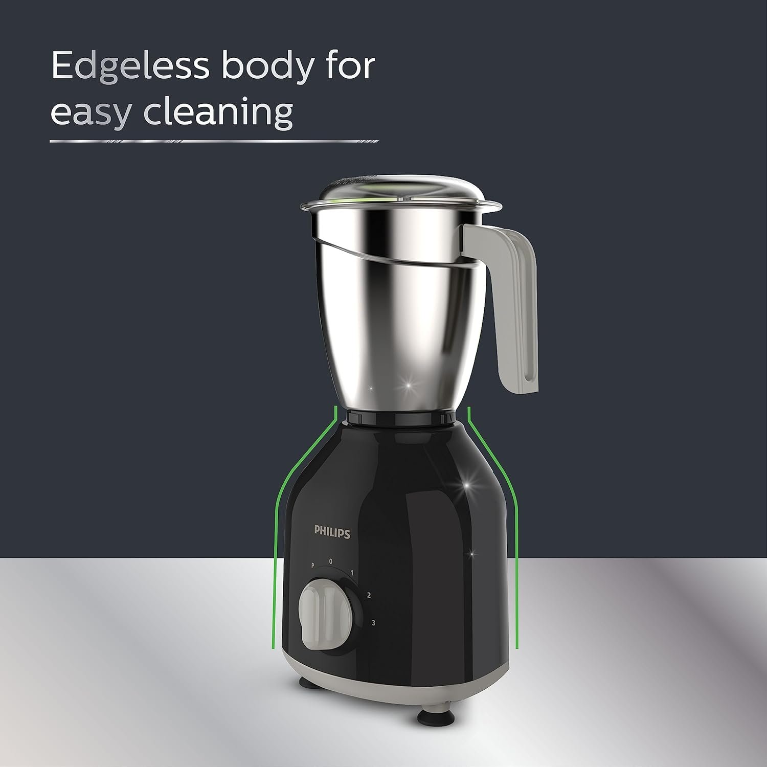 Philips HL7756/01 750 Watt Mixer Grinder, 3 Stainless Steel Multipurpose Jars with 3 Speed Control and Pulse function (Black) — image 7