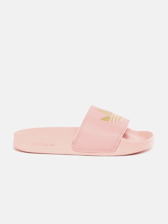 ADIDAS Originals Women Pink & Gold-Toned Brand Logo Printed Sliders — image 4