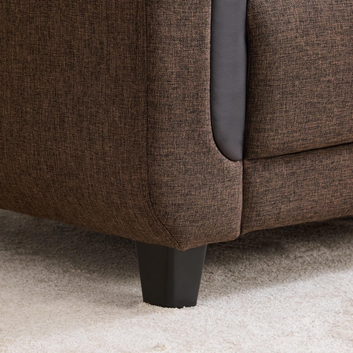 Home Centre 2 Seater Berry Fabric Sofa|Fabric Sofa for Living Room|(Brown)|2 Year Warranty — image 4