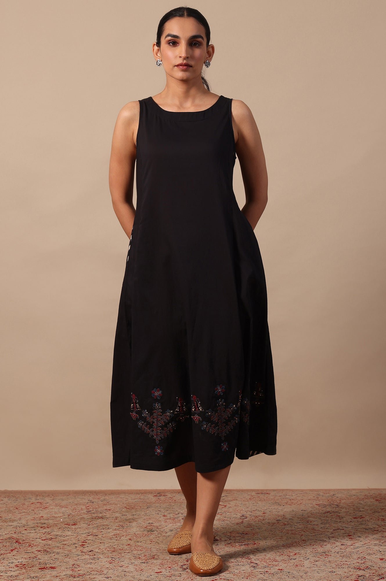 Solid Flared Pure Cotton Dress — image 8
