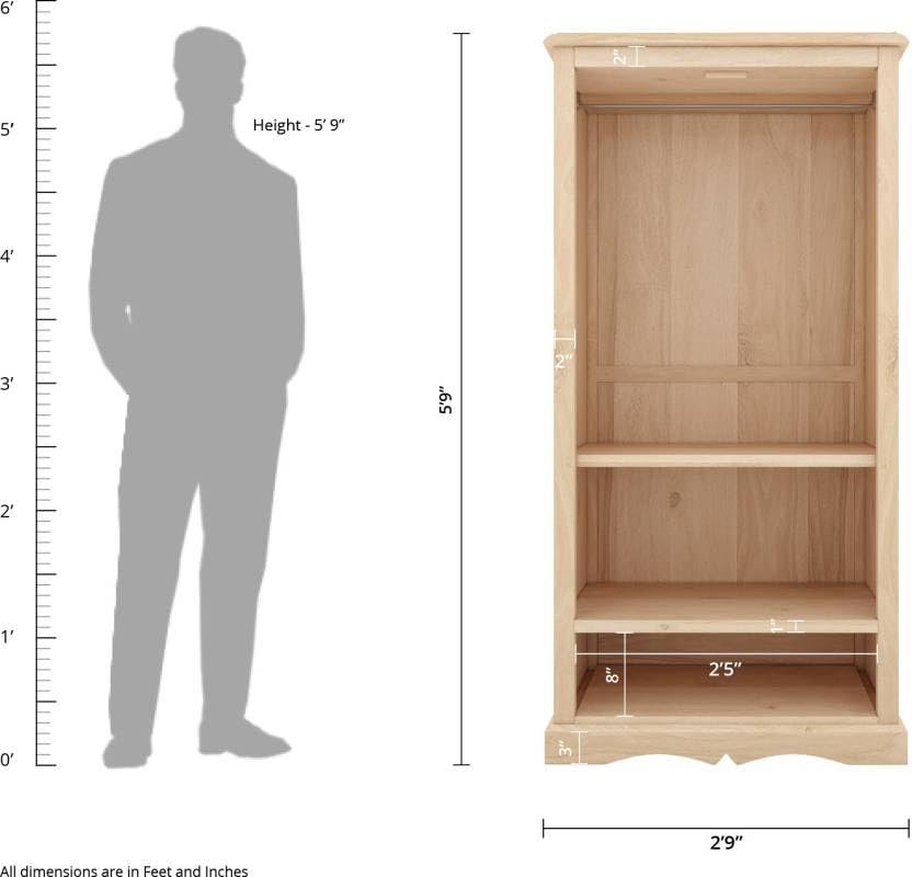 The Attic Jodhpur Carving Wardrobe|Solid Wood Multiple Utility Storage| Clothes Organizer|Wardrobe for Clothes Wooden, almirah for Clothes Wooden|Natural + White Matte Finish — image 3