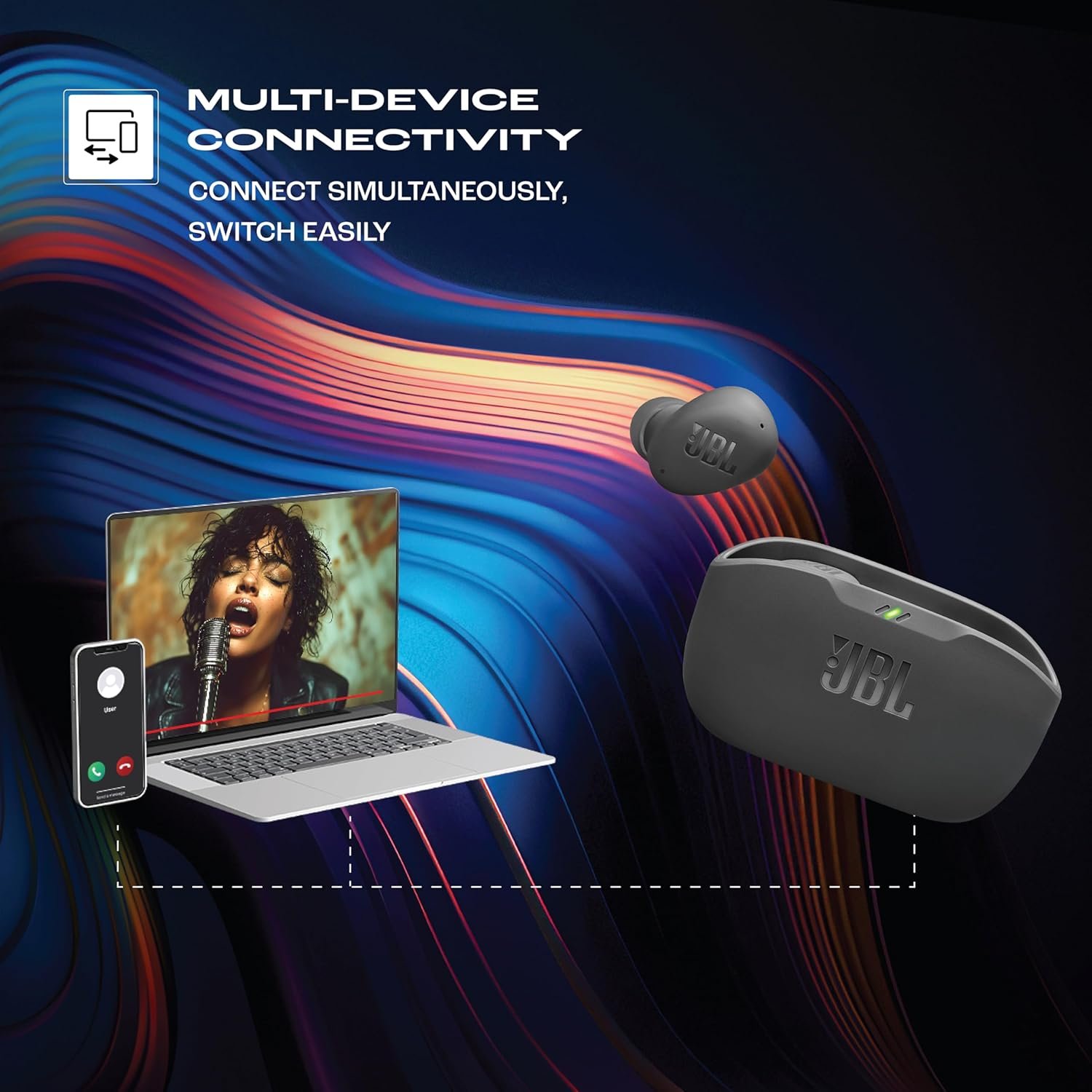 JBL Wave Buds 2 Ear Buds Wireless BluetoothV5.3, Active Noise Cancellation EarBuds — image 3