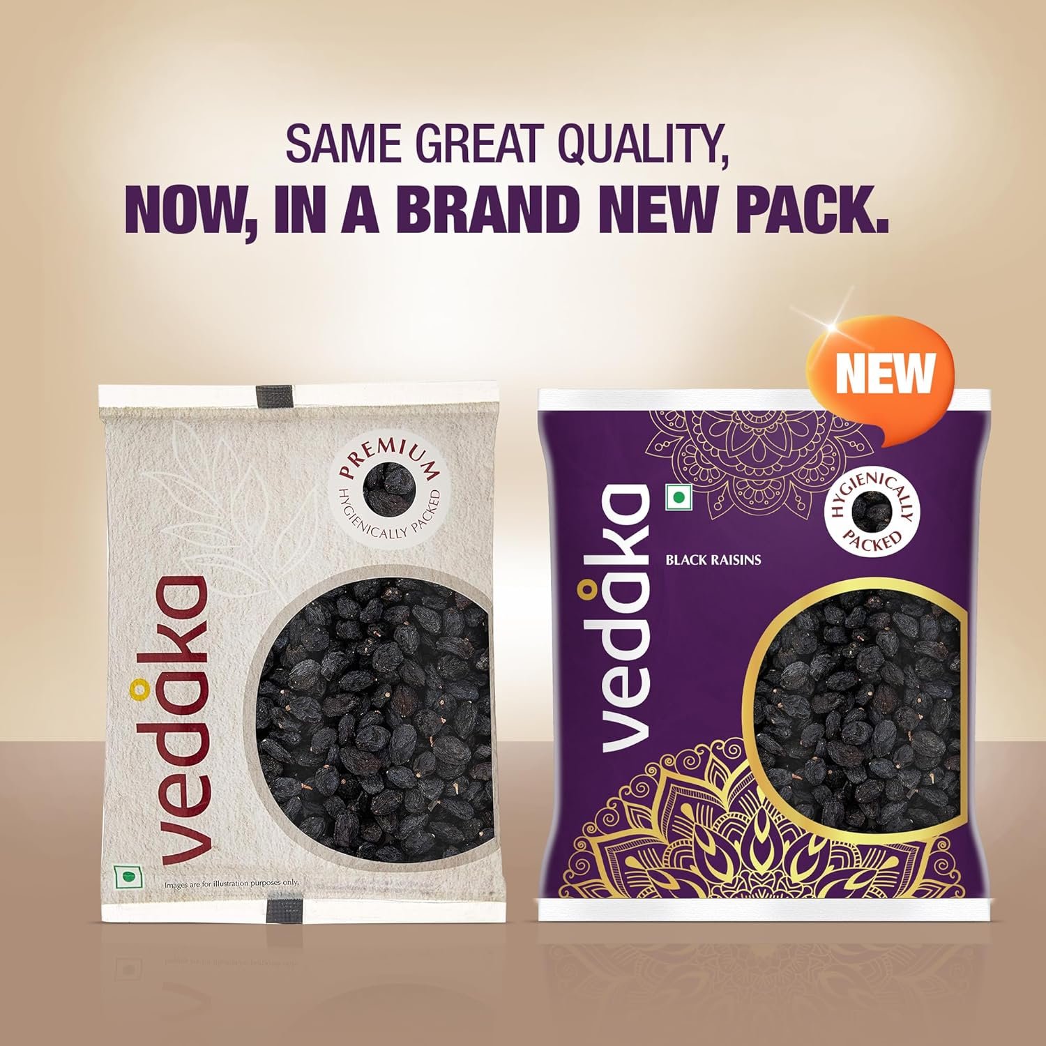 Vedaka Black Raisins | Seedless | 500 G | Premium Kali Kishmish | Kali Draksh | Dry Fruits | Flavourful & Delicious Snack | Source Of Potassium & Dietary Fibre | Ambient Temperature — image 4