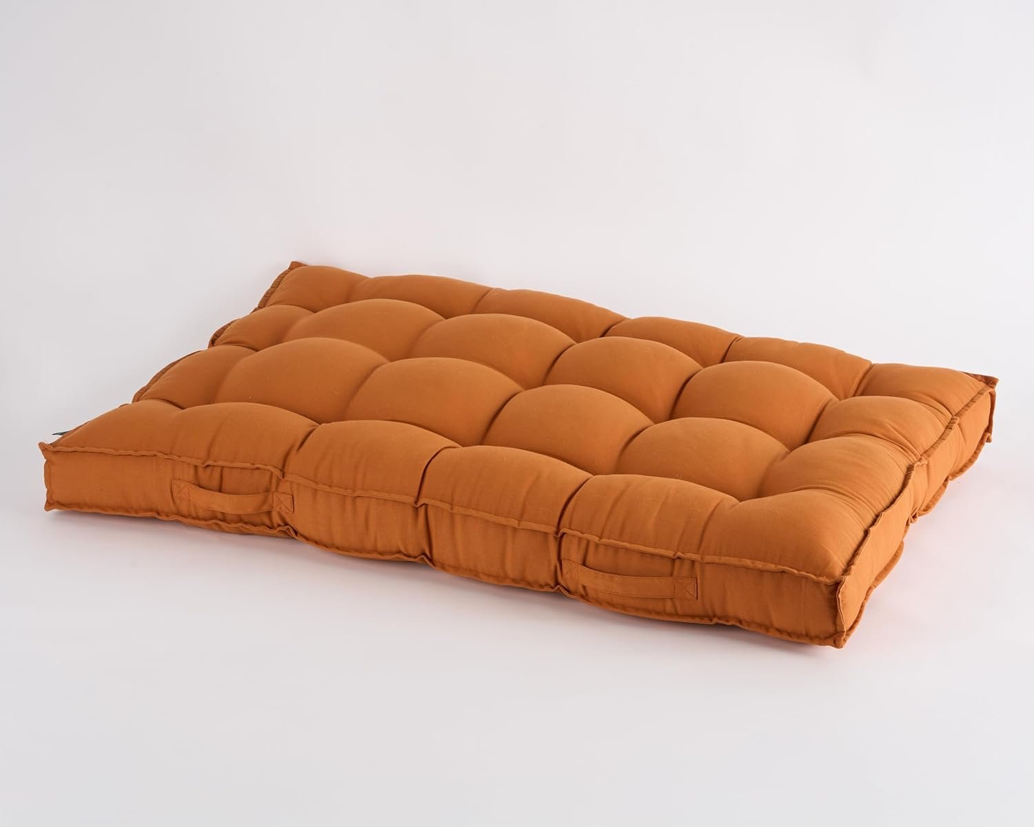 SKANDA FAB Low Seating Cushion -100% Cotton Twill, Hand-Plotted Microfiber Filling, Floor Cushion with 2 Back Support Cushions - Ideal for Living Room, Balcony, Lounge- 80x120 Brown (Pack of 1) — image 2