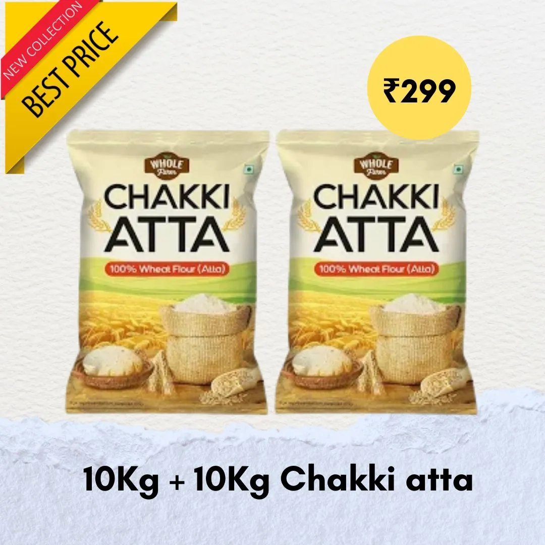 20Kg Chakki Atta : Combo of 2