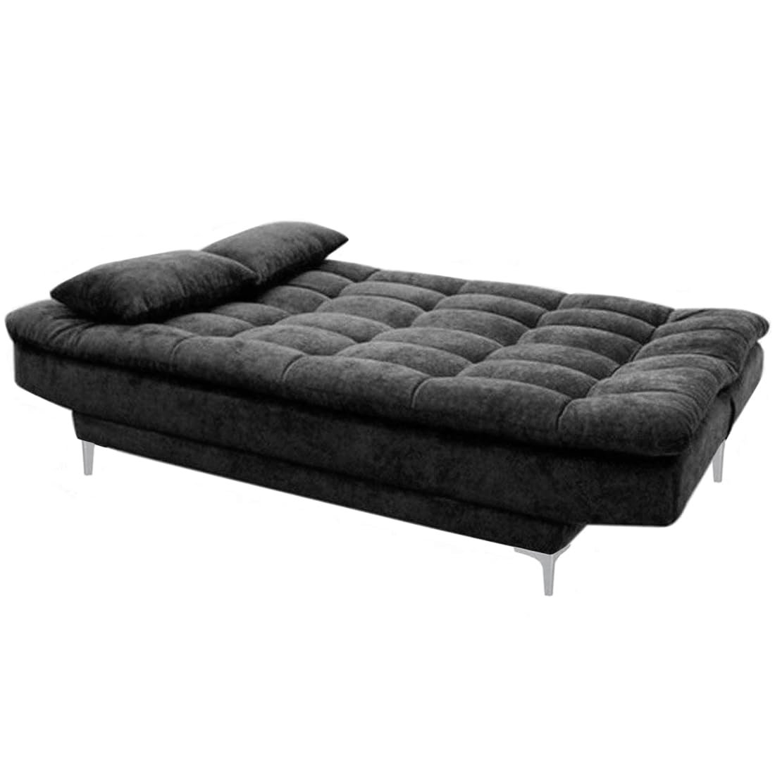 FURNY Supersoft 3 Seater Fabric Sofa Cum Bed Set (Dark Grey) — image 6