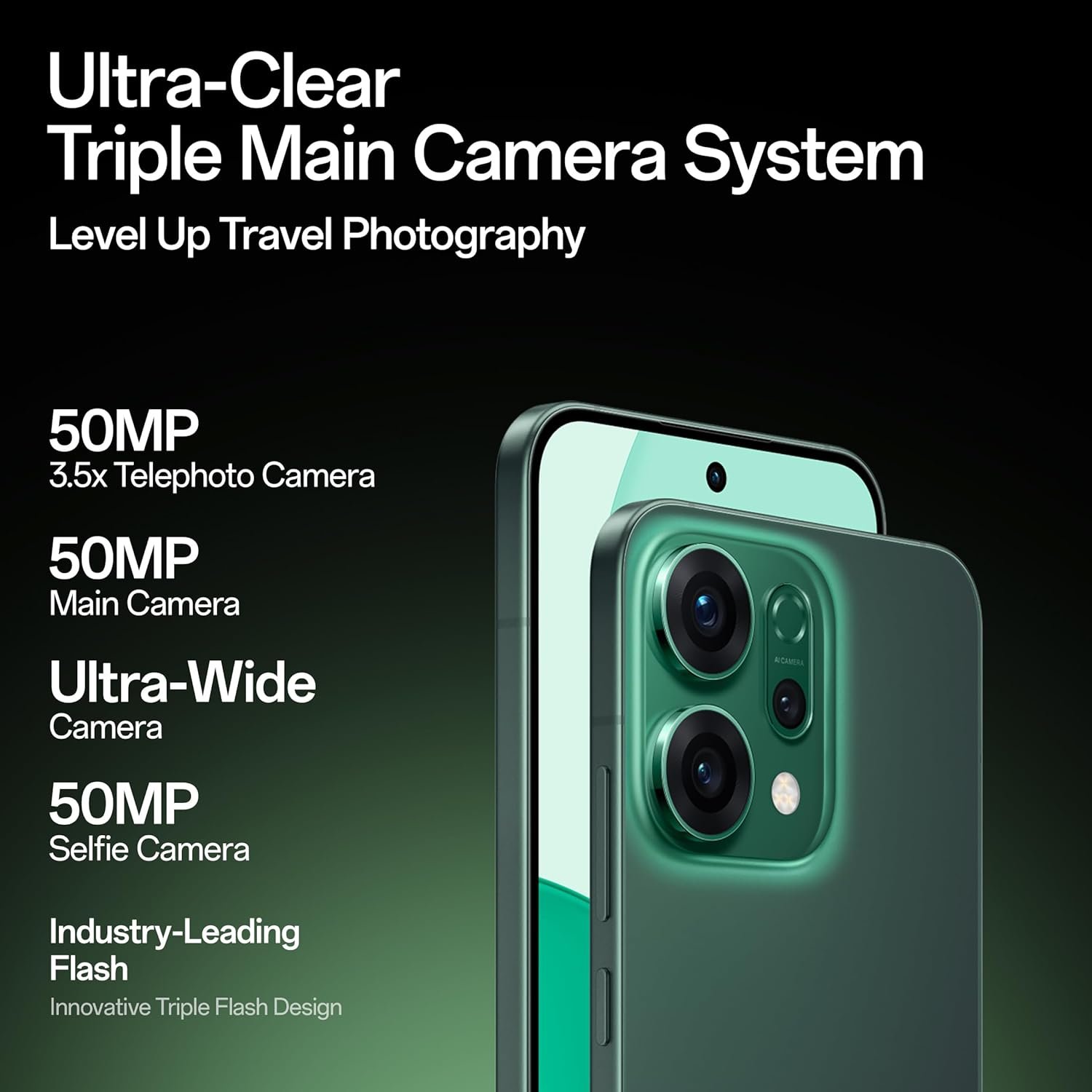 OPPO Reno14 5G (Mint Green, 8GB RAM, 256GB Storage) with No Cost EMI/Additional Exchange Offers — image 4