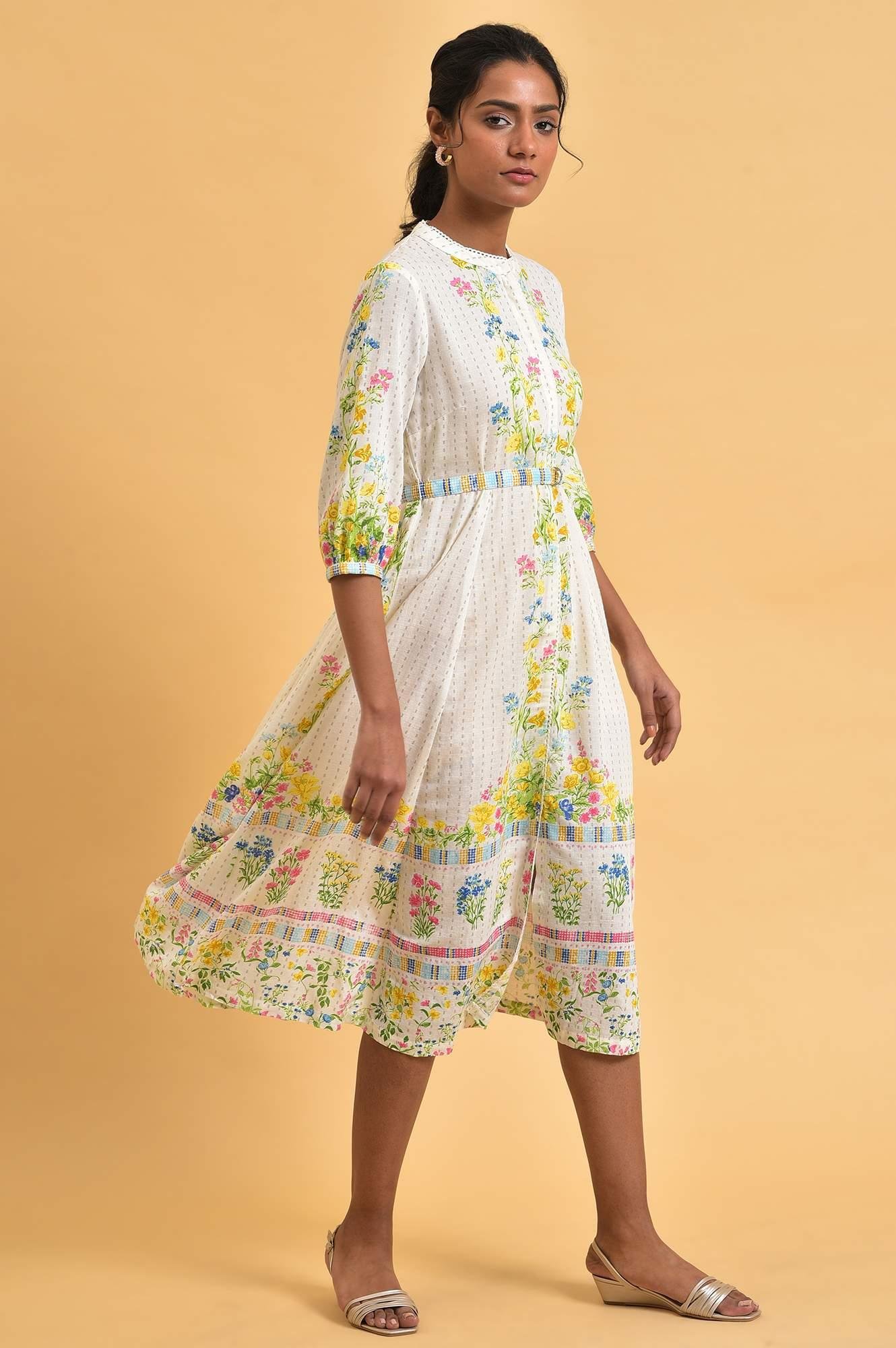 White Floral Summer Vacay Dress — image 5