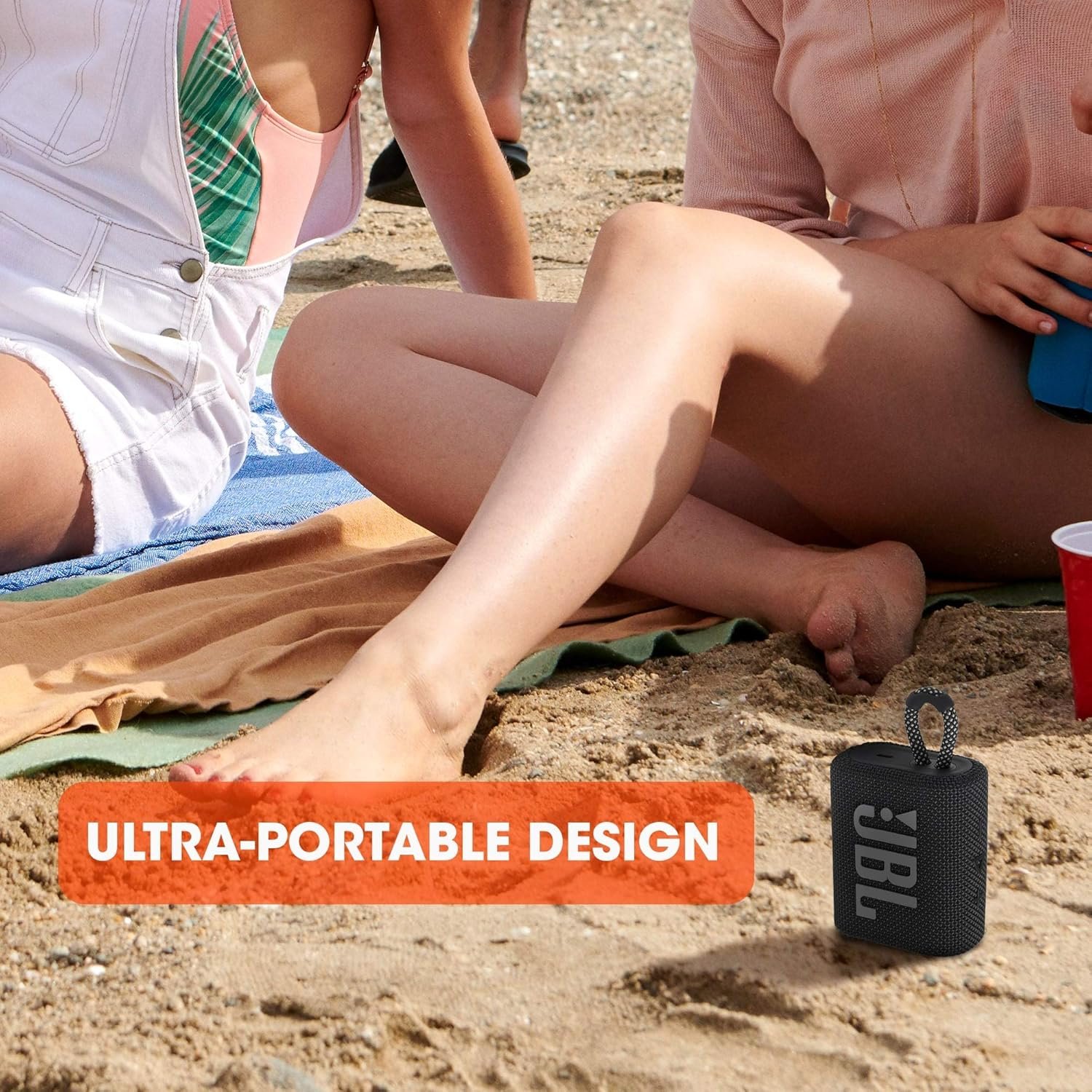 JBL Go 3 Wireless Portable Bluetooth Mini Speaker, Small Speaker with Pro Sound, Vibrant Colors with Rugged Fabric Design, Lightweight IP67 Waterproof, Type C Interface (Without Mic, Black) — image 7