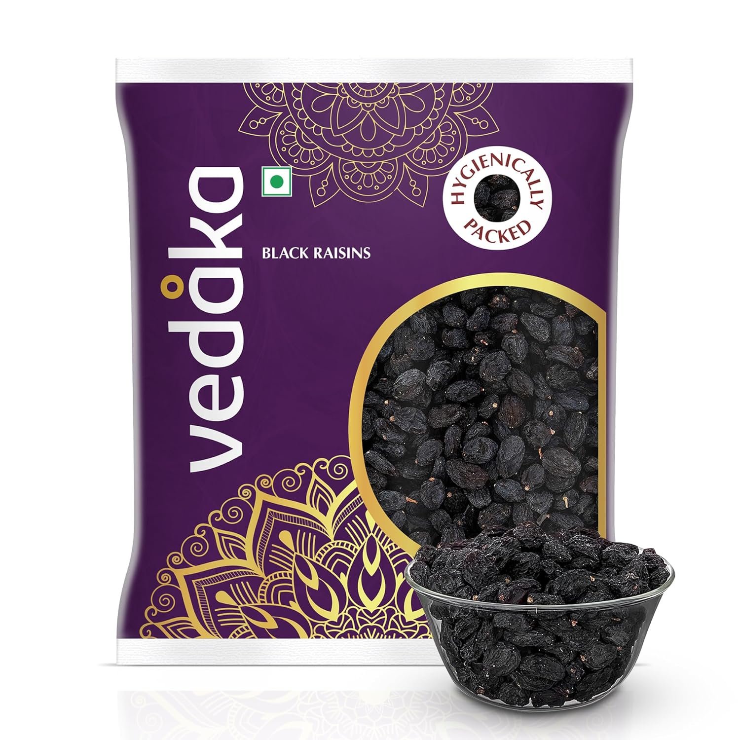 Vedaka Black Raisins | Seedless | 500 G | Premium Kali Kishmish | Kali Draksh | Dry Fruits | Flavourful & Delicious Snack | Source Of Potassium & Dietary Fibre | Ambient Temperature — image 2