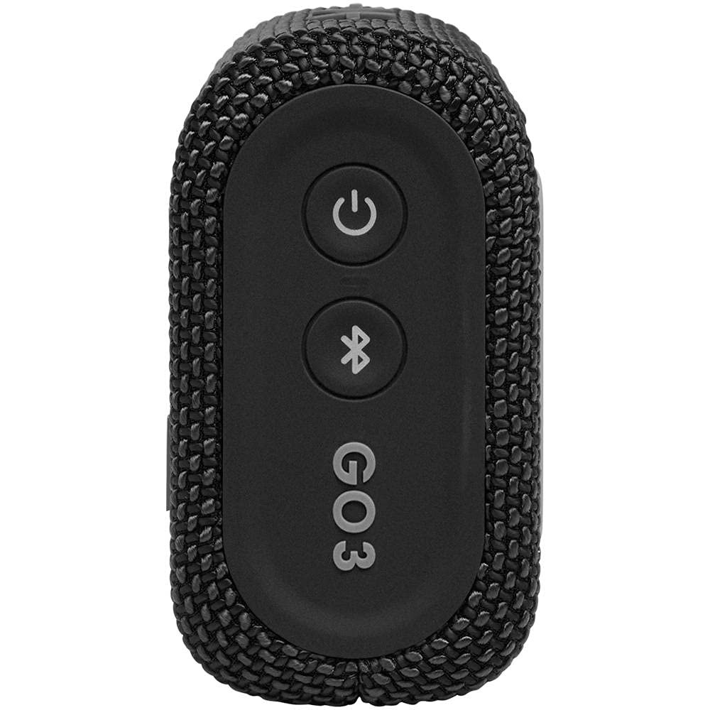 JBL Go 3 Wireless Portable Bluetooth Mini Speaker, Small Speaker with Pro Sound, Vibrant Colors with Rugged Fabric Design, Lightweight IP67 Waterproof, Type C Interface (Without Mic, Black) — image 3