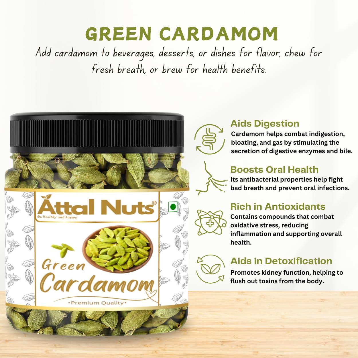 Cardamom Elaichi Whole Fresh & Aromatic Spice Perfect for Cooking, Tea & Sweets - 1 Kg — image 7