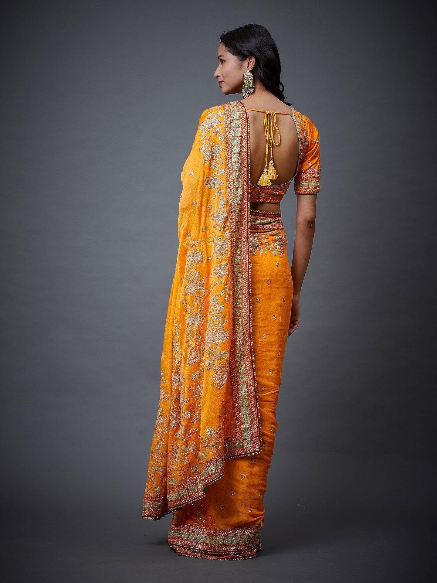 Mango & Multi Waterfall Saree — image 2