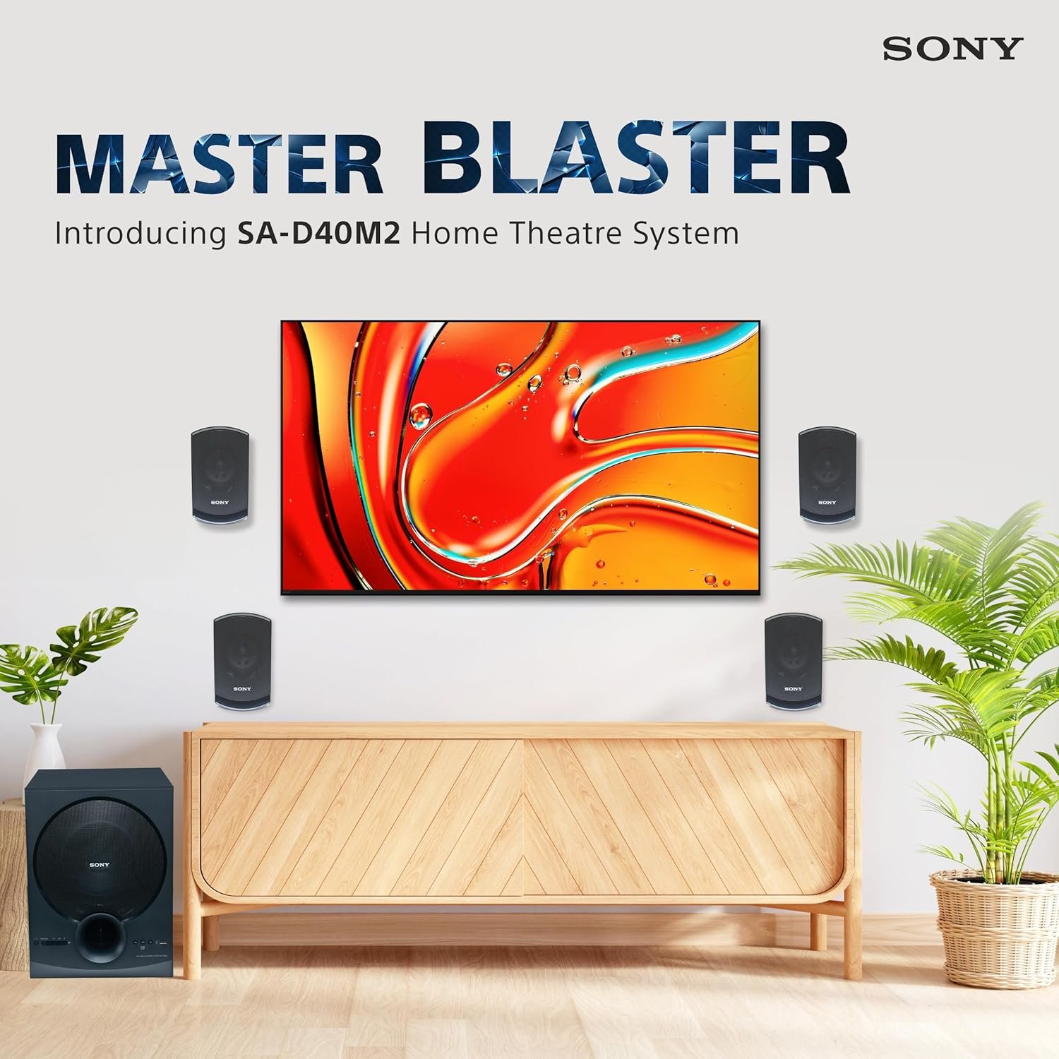 Sony New SA-D40M2 4.1ch Home Theatre/PC Speaker System with 100W Power Output and Powerful Subwoofer - Black — image 8
