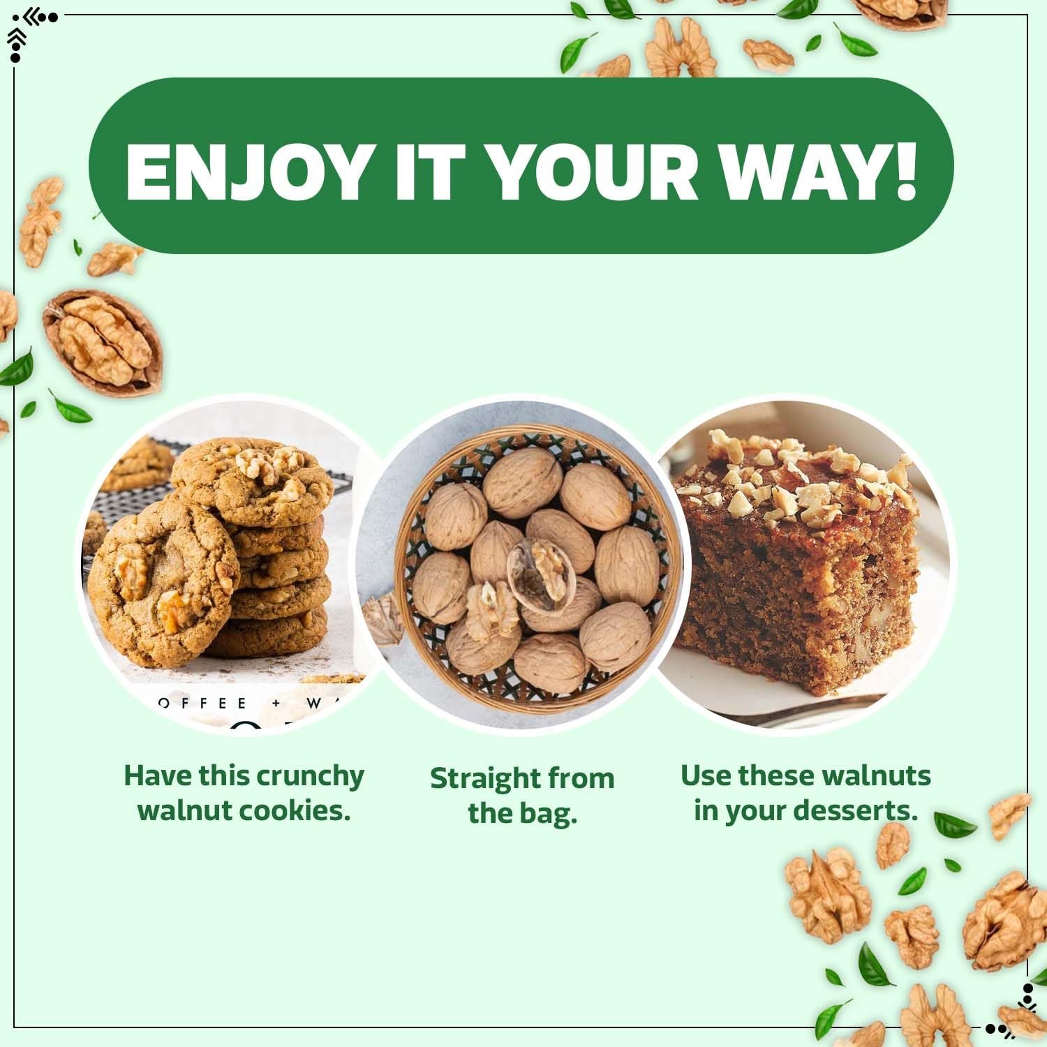 Kashmir Walnuts with Shell – 1kg | Fresh, Natural & Unprocessed Dry Fruits | Rich in Omega-3 | Boosts Brain & Heart Health — image 6