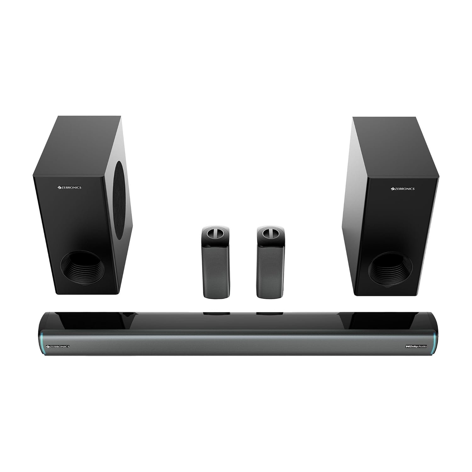 ZEBRONICS Juke bar 9550 pro 5.2 Soundbar (625 Watts), Dolby Audio, Dual Wireless Subwoofer & Satellite, BT v5.3, HDMI ARC, Optical, Powerful Bass, RGB LED Lights, Wall Mountable — image 3