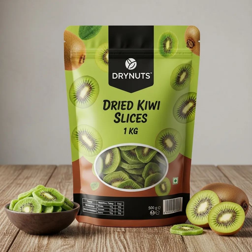 DRYNUTS Dried Kiwi Slices - 1 KG | Premium, Sweet & Tangy | Rich in Vitamin C & Fiber | Healthy Dehydrated Fruit Snack
