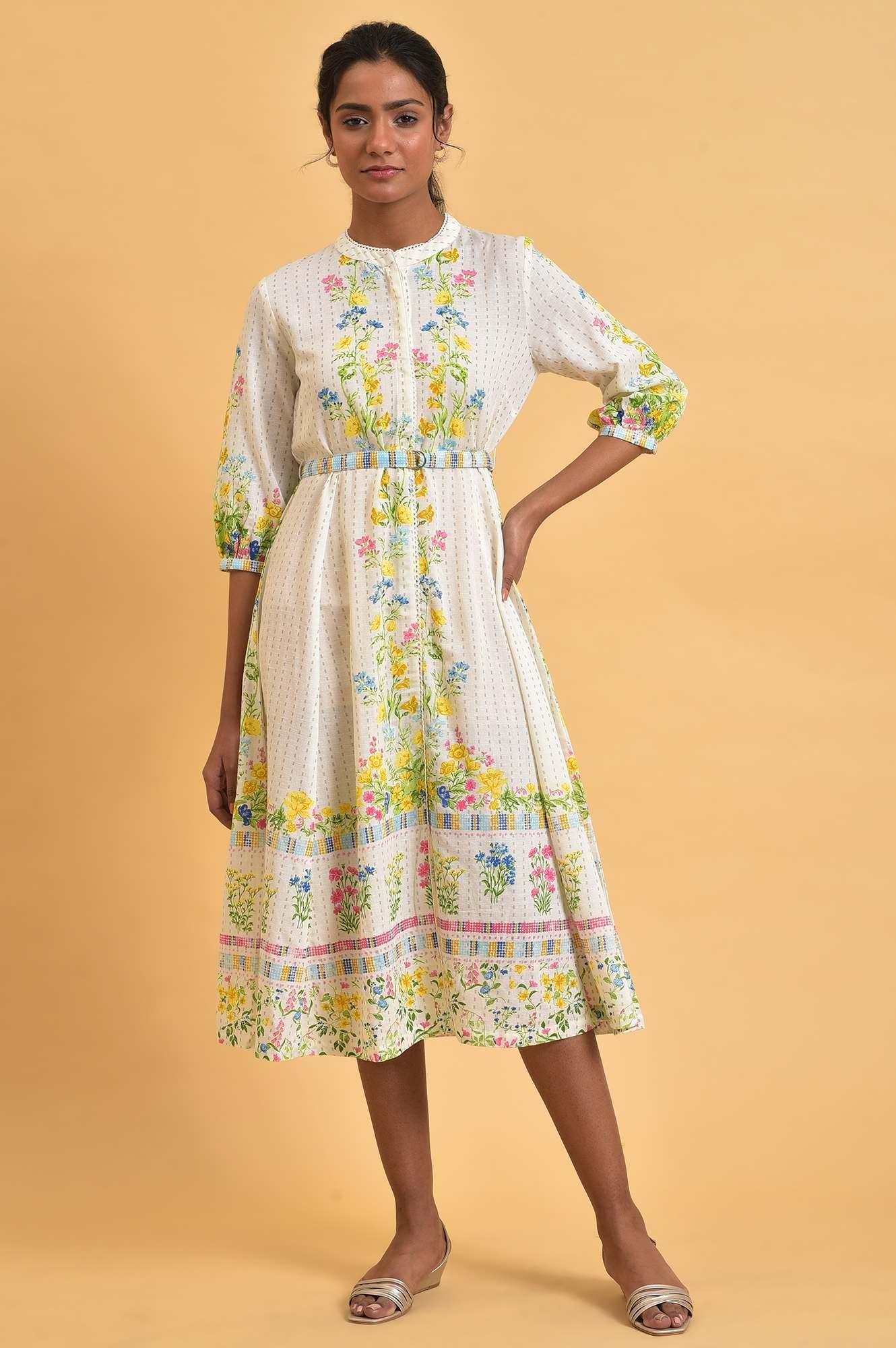 White Floral Summer Vacay Dress — image 8
