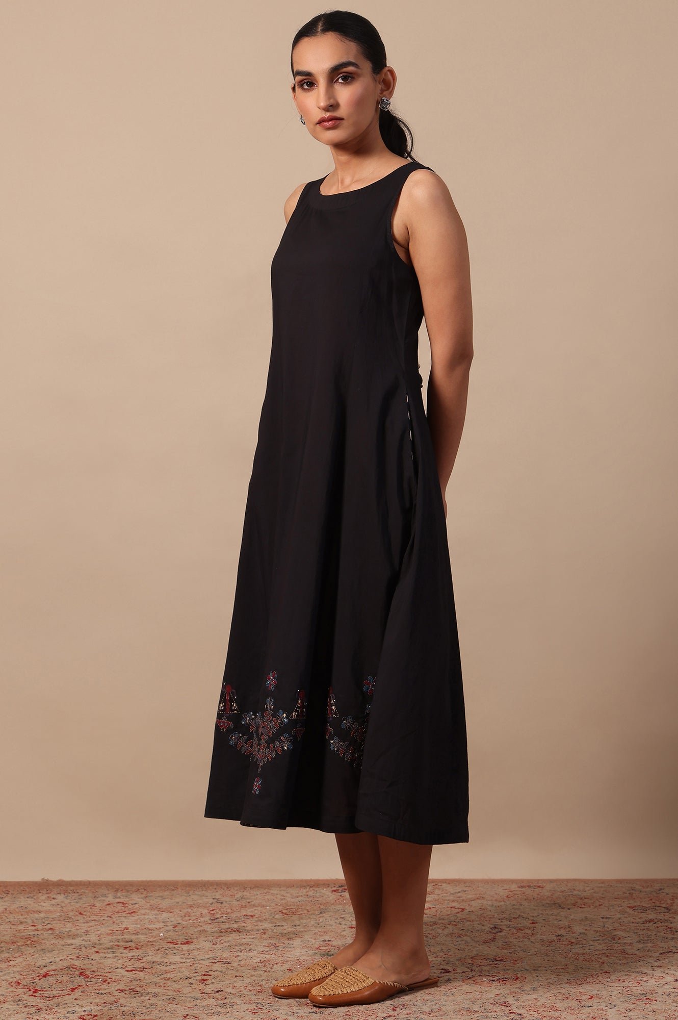 Solid Flared Pure Cotton Dress — image 7