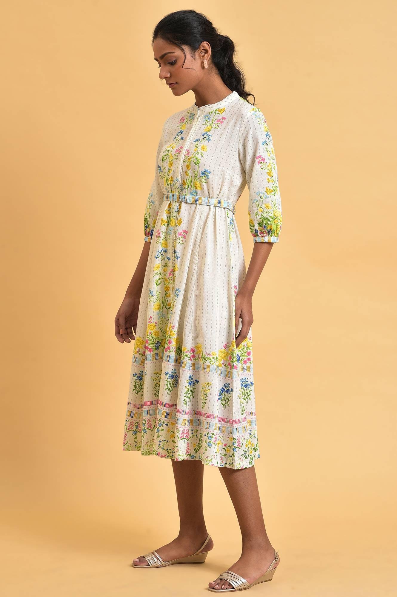 White Floral Summer Vacay Dress — image 4