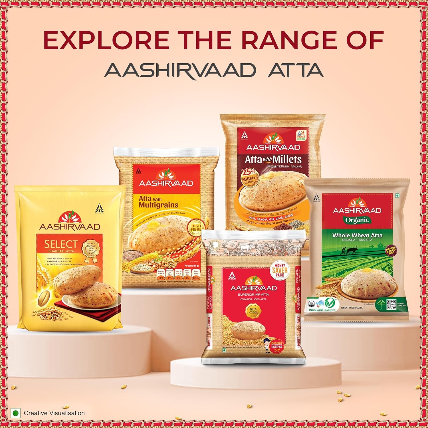 Aashirvaad Superior MP Atta, 10kg, Wheat Flour — image 6