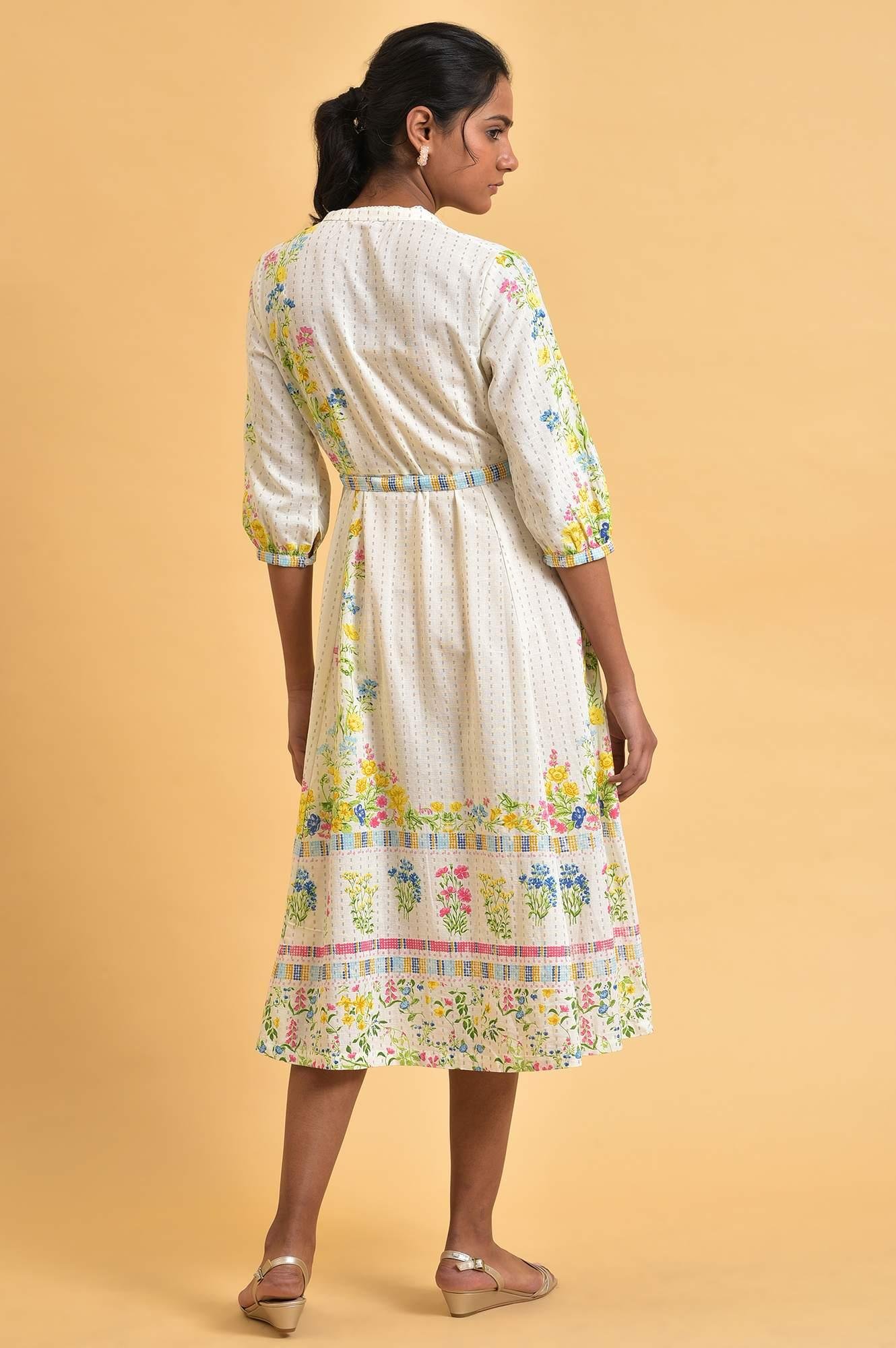 White Floral Summer Vacay Dress — image 6