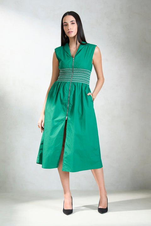 Gazelle 100% Cotton Waist Smocked Midi Dress — image 2