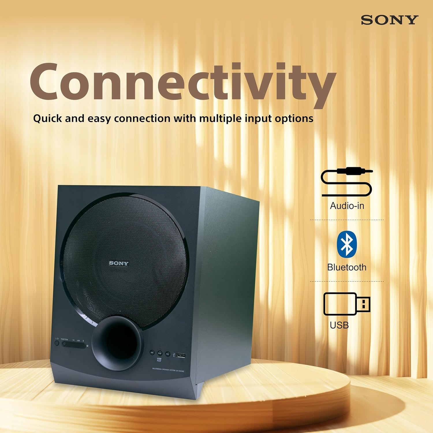 Sony New SA-D40M2 4.1ch Home Theatre/PC Speaker System with 100W Power Output and Powerful Subwoofer - Black — image 3